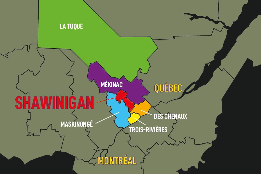 Carte de Shawinigan